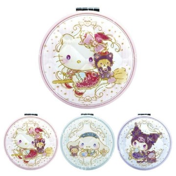 小禮堂 Sanrio 三麗鷗 圓形隨身鏡 (魔法師款) Kitty 大耳狗 酷洛米