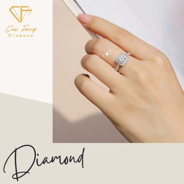 【CF鑽飾】女戒 莫桑鑽《公主圓包》戒指 鑽戒 新年 情人節禮物 飾品 生日送禮 求婚 告白