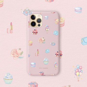 聯名 Rose療癒美食插畫 粉彩甜點印花 防摔手機殼 ROAB02