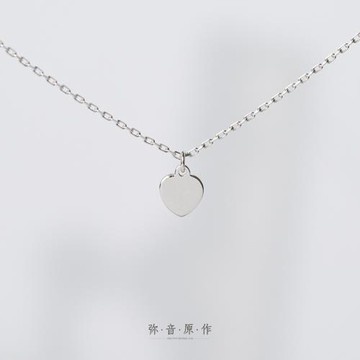 彌音原作極簡愛心S925純銀女項鏈