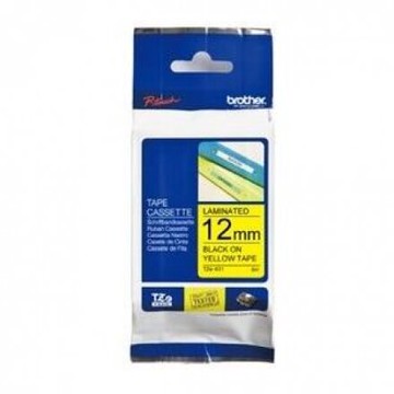 BROTHER TZe-631原廠護貝標籤帶 12mm 黃底黑字