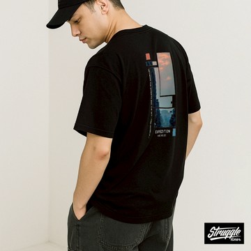 【S.G】日落拼貼印花短T「黑色」M~3L｜官方旗艦店82511