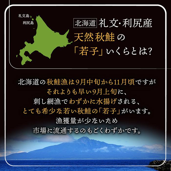 (a017-04)北海道利尻・礼文産 秋鮭の熟成いくら醤油漬け 100g×5 希少な若子の鮭イクラ 贈答用にもオススメです