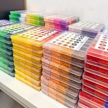 💖新品✨臺灣出貨✨手工diy套裝240色拼拼豆豆3d立體拼豆益智MARD同款拼豆可混用