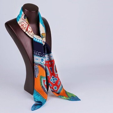 絲巾桑蠶絲圍巾-名媛時尚大方流行女配件4色73hx32【獨家進口】【米蘭精品】