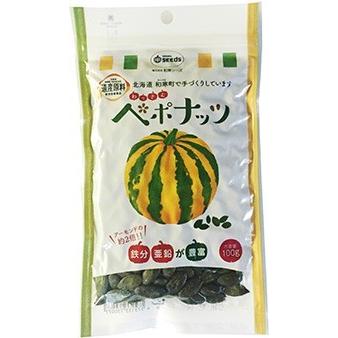 わっさむペポナッツ 国産 カボチャの種 食べるかぼちゃの種 北海道和寒町産 100gx1袋