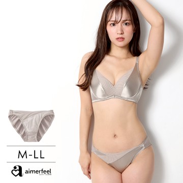 亮澤緞面三角內褲-摩卡棕-1650521-MO