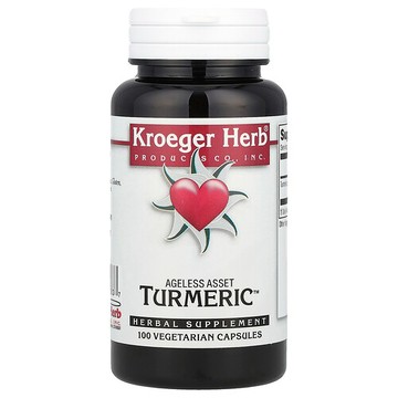 Kroeger Herb Co, Ageless Asset，姜黃™，100 粒素食膠囊（每粒膠囊 450 毫克）