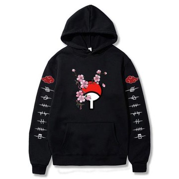 Casual hooded printed couple's sweater休閑連帽印花情侶衛衣衫