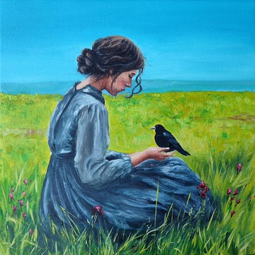 原創油畫 女孩 畫布畫作 原創油畫 手繪藝術 風景掛畫 花卉植物