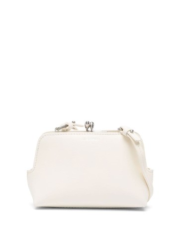 Jil Sander - logo-lettering leather crossbody bag - women - Calf Leather - One Size - White