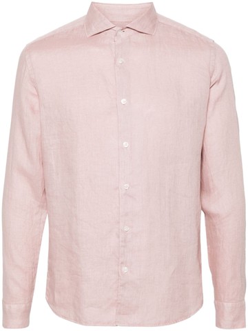 Altea - Mercer linen shirt - men - Linen/Flax - M - Pink