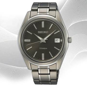 SEIKO 精工 CS 三針鈦金屬男錶 SUR375P1/6N52-00B0D