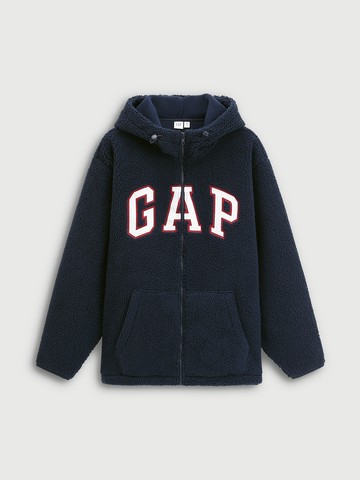 男裝 Logo刺繡連帽外套-海軍藍