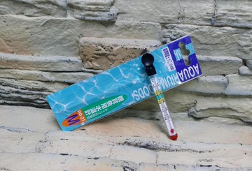 【西高地水族坊】日本原裝NISSO 索尼 觀賞魚用水溫計 迷你透明玻璃溫度計M 12cm