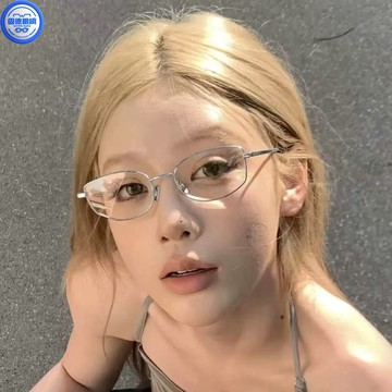 女生眼鏡 韓系鏡框 金屬銀色方形眼鏡 老錢風高智感 可配過濾藍光度數 近視鏡 平光鏡女款