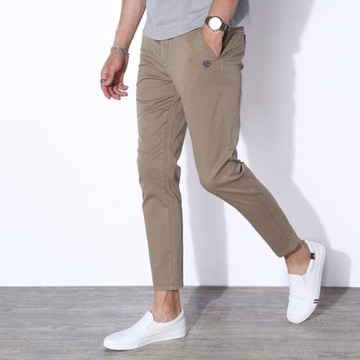 九分褲男秋季韓版修身男士休閑褲純棉彈力小腳褲顯瘦收腿9分褲子