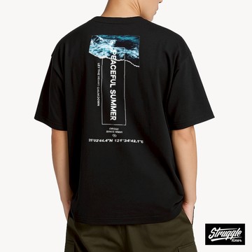 【StruggleGear】蔚藍海岸印花短TEE「黑色」M~3XL｜官方旗艦店82408
