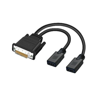 DMS59針轉雙DVI245母轉接頭電腦獨立顯卡顯示器連接線耐用【宜家良品百貨】