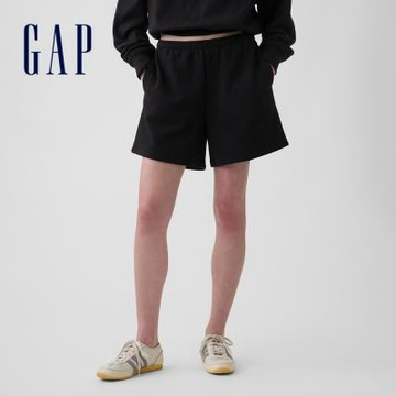 【GAP】6吋VintageSoft寬鬆運動短褲-黑色(911057)