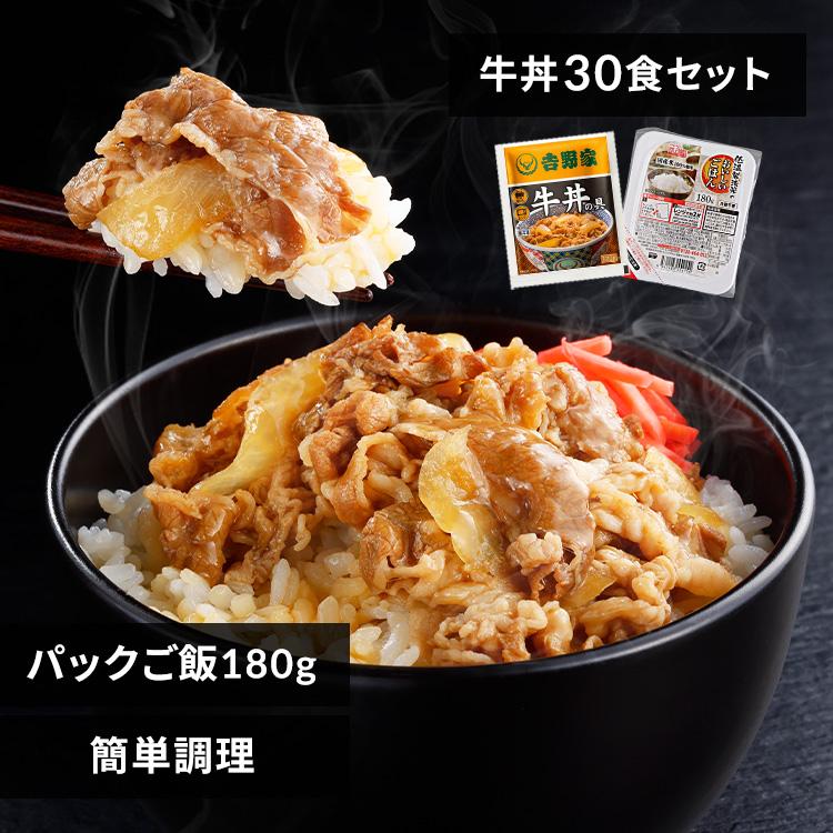 吉野家　冷凍牛丼の具 牛丼の具 牛丼 パックご飯 冷凍食品 時短 簡単 120g 30食セット パックご飯 180g×40パック 仕送り レトルト 一人暮らし (代引不可)(TD)