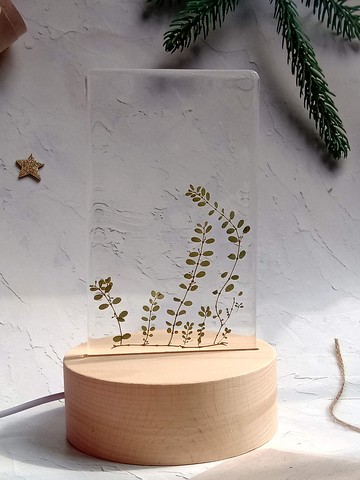 手作押花療愈LED小夜燈 | 花花草草