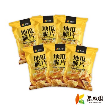 【超值6入組合】瓜瓜園 地瓜脆片(原味)110g/包(6包組)