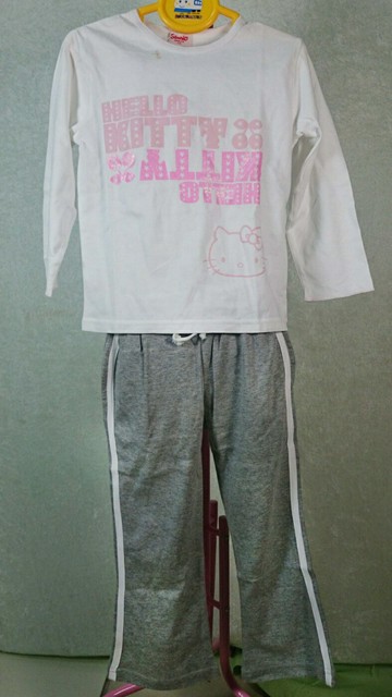 【震撼精品百貨】Hello Kitty 凱蒂貓 童裝 三件式 褲+衣+背心 震撼日式精品百貨