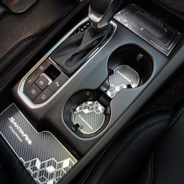 CAIMAN 金屬3D碳纖維杯架飾板 A款 (無無線充電版)  黑色  車內飾條