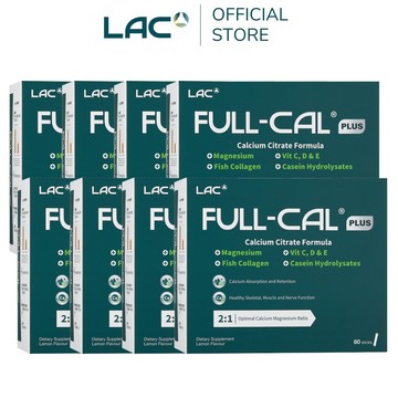 超值團購【LAC利維喜】8入組 升級版優鎂鈣粉Plus 60包-檸檬口味(溶在口中/頂級檸檬酸鈣+鎂/送禮首選)