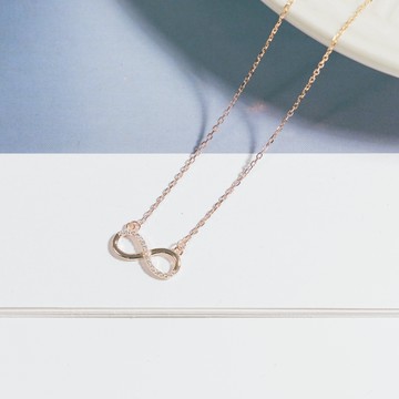 【EM STUDIO】925純銀・細鑽無限項鍊