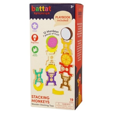 battat EDUCATION 聊育系列 猴力嗨疊疊樂 美  1套  混和顏色