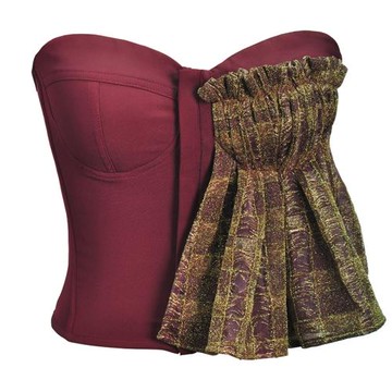 LOVE ROSE原創設計師 外穿短款背心 魚骨胸墊防滑裹胸抹胸上衣