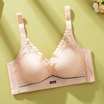 399加厚無磁內衣女上薄下厚無鋼圈A杯小胸聚攏文胸上托胸罩四排扣