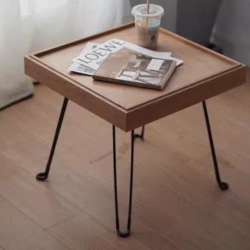 公司貨 超低價 ins風小茶幾沙發邊幾客廳網紅露營便攜帶折疊小桌疊放托盤 快速發貨