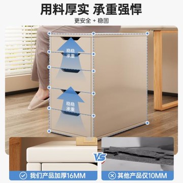 ✅文件柜桌下抽屜柜辦公室木質收納柜書桌桌邊儲物柜矮柜辦公小柜