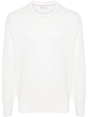 Brunello Cucinelli - fine knit cotton jumper - men - Cotton - 46 - White
