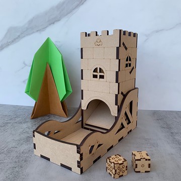 【手作DIY】骰子塔 附槌子 童玩 遊戲 桌遊 十八豆 木質玩具