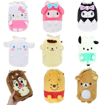 小禮堂 Sanrio 三麗鷗 短絨收納毛毯 100x70cm (角色款) Kitty 大耳狗 帕恰狗