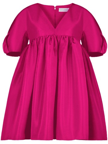 Nina Ricci - taffeta flared minidress - women - Polyester - 34 - Pink