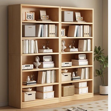 免運/速發 公司貨 開立發票 實木落地書架展示架簡約靠墻儲物柜兒童學生家用書柜收納柜 支持安裝 快速出貨