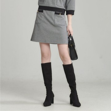 CLL巧玲瓏 小香風細格紋口袋短裙 5069037