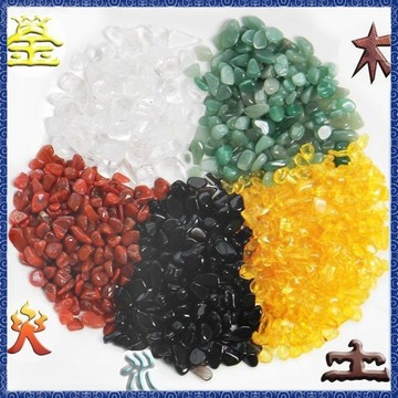 🙏🏻紫南宮過爐 開光🔥 天然五色水晶五彩碎石散裝原石瑪瑙五行石五色水晶石紅色水晶00