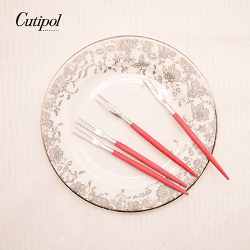 葡萄牙Cutipol GOA系列紅柄12cm迷你水果叉