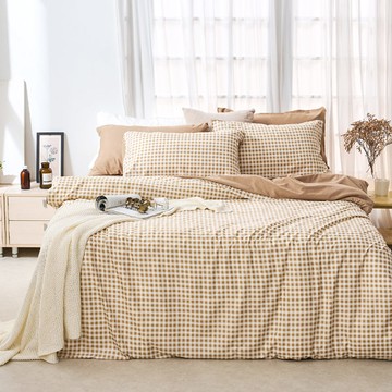 鋪棉兩用被套-雙人 / 6x7尺 / 舒柔棉 / 焦糖奶茶 台灣製