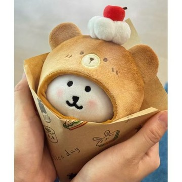 台灣出貨 10cm娃衣 烤焦麪包系列 10cm動物頭套 棉花娃娃衣服 自嘲熊娃衣 labubu頭套掛件考拉的店 娃娃配件