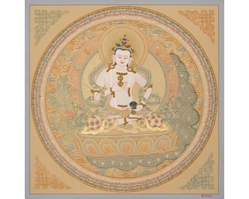 正宗金剛薩埵曼陀羅 — 純淨能量的神聖真言唐卡