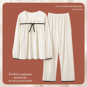 北極絨睡衣女春秋季2025年新款純棉長袖大碼可愛公主風家居服套裝