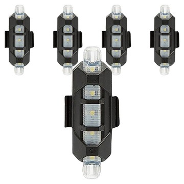 自行車尾燈 5個  白色  1組