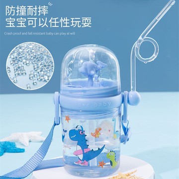 ins鯨魚噴水杯子兒童帶吸管會噴泉水可愛便攜學生少女水杯夏